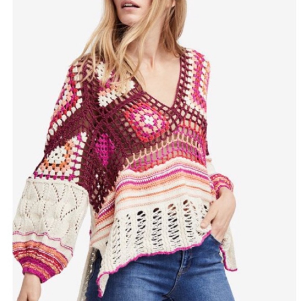 Free People Call me Crochet Sweater (M/L)